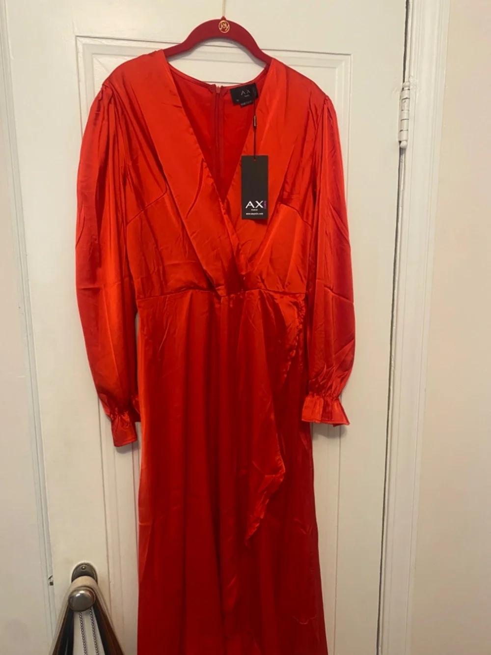 NWT Armani exchange wrap front red dress - Picture 3 of 12